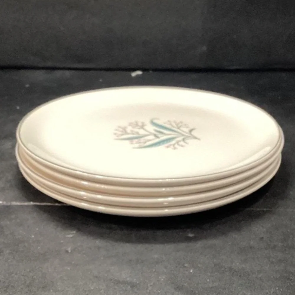 Alliance China Regal Salad Plates, Set of 2, Vintage White‎ Porcelain Dinnerware